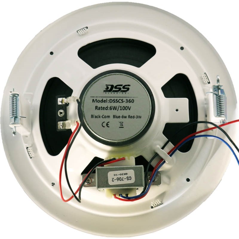 DSSCS-360 потолочный громкоговоритель 5'',  1,5/3/6 Вт/100В